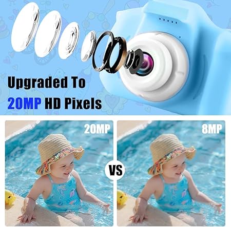 Children Mini Digital Camera – Kids Photo & Video Camera Toy with Games | Portable HD Camera for Boys & Girls (Random Colors)