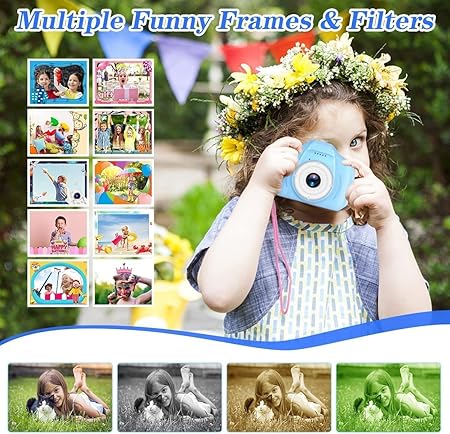 Children Mini Digital Camera – Kids Photo & Video Camera Toy with Games | Portable HD Camera for Boys & Girls (Random Colors)