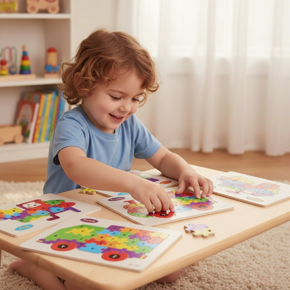 Wooden Alphabet Puzzle Board – A-Z English Letters Educational Learning Toy for Kids | Early Literacy & Cognitive Development