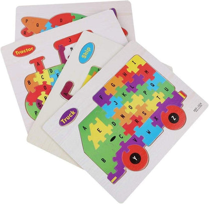 Wooden Alphabet Puzzle Board – A-Z English Letters Educational Learning Toy for Kids | Early Literacy & Cognitive Development