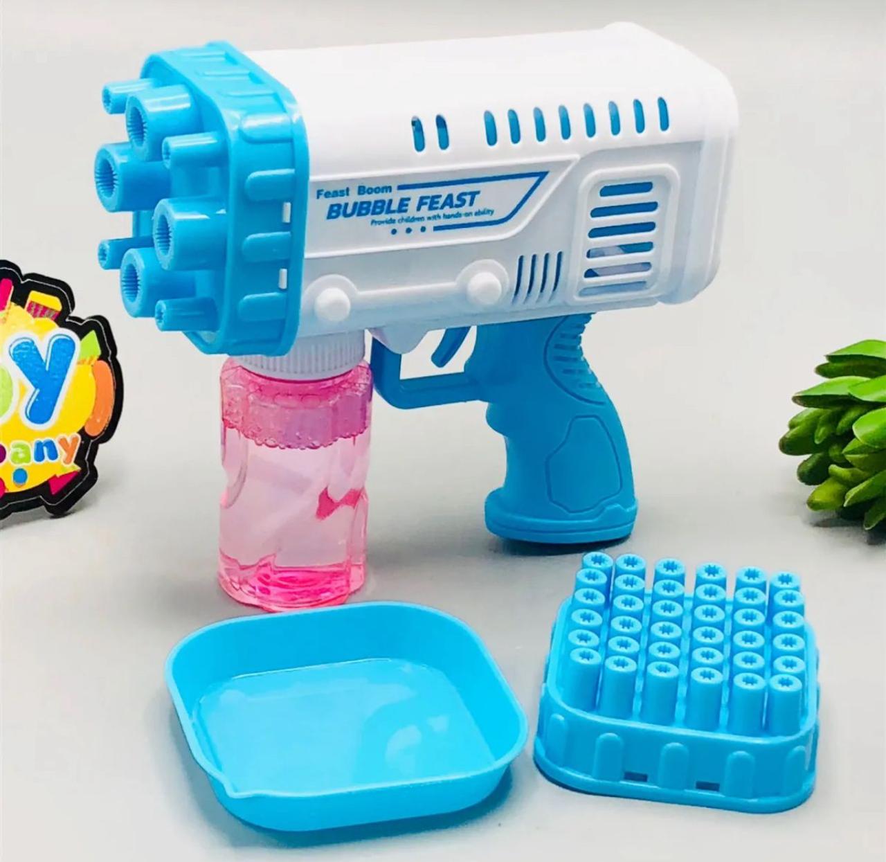 Bazooka Bubble Gun Toy – Automatic Bubble Machine for Kids with Bubble Solution & Tray (Random Color)