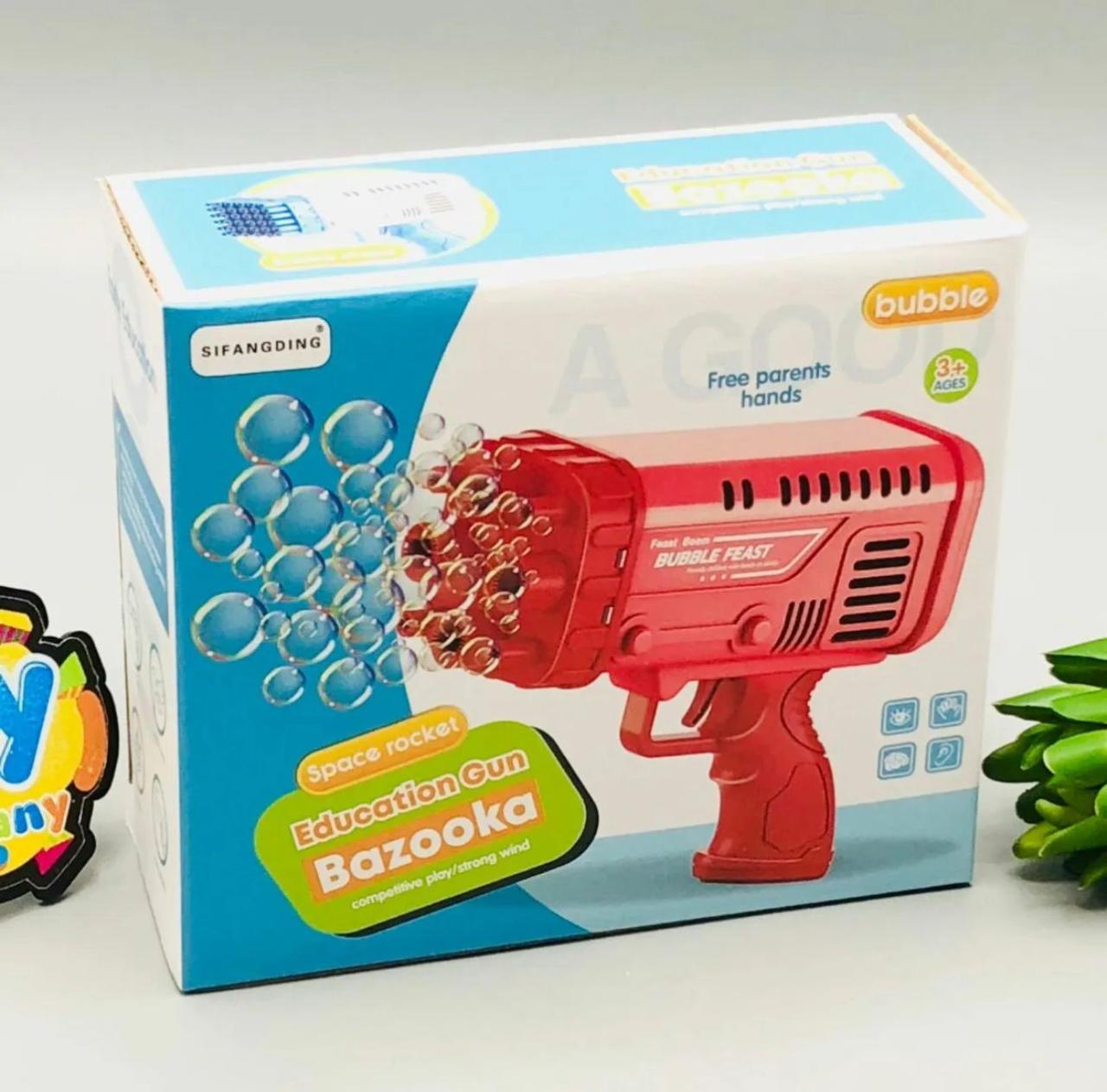 Bazooka Bubble Gun Toy – Automatic Bubble Machine for Kids with Bubble Solution & Tray (Random Color)