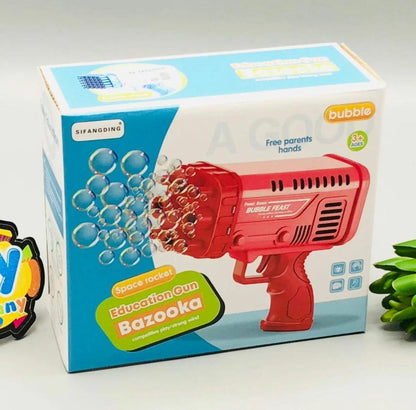 Bazooka Bubble Gun Toy – Automatic Bubble Machine for Kids with Bubble Solution & Tray (Random Color)