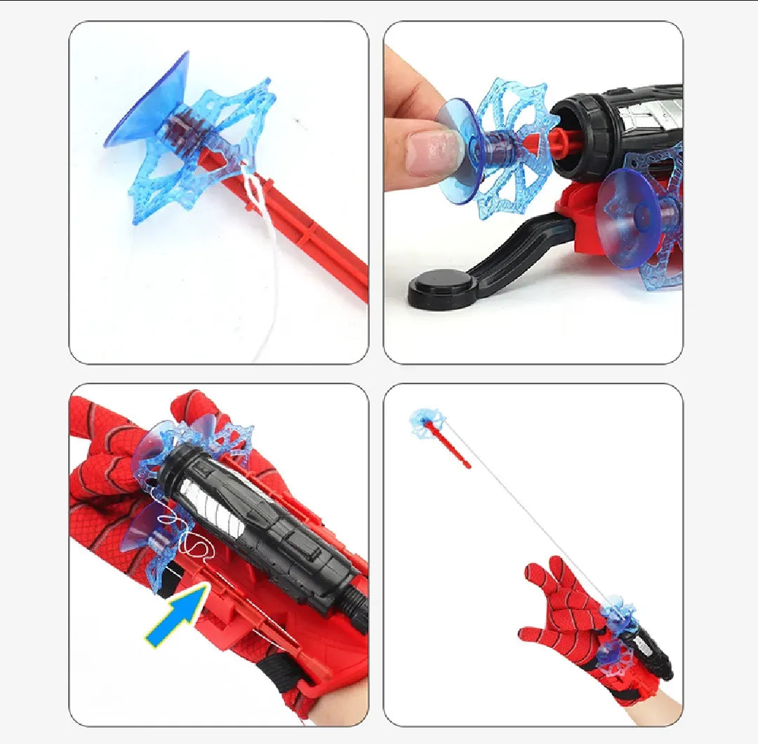 Spiderman Web Dart Shooter – Kids Spider Launcher Toy with Optional Gloves | Superhero Role Play Toy