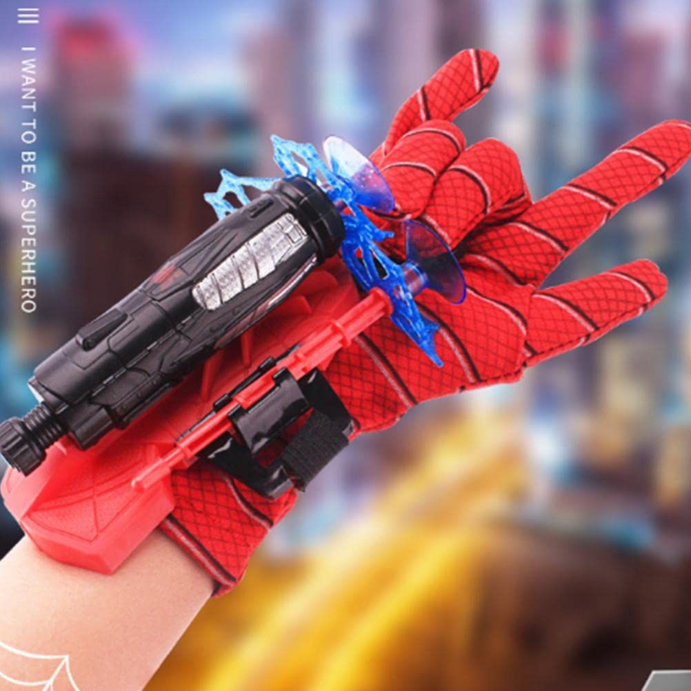 Spiderman Web Dart Shooter – Kids Spider Launcher Toy with Optional Gloves | Superhero Role Play Toy