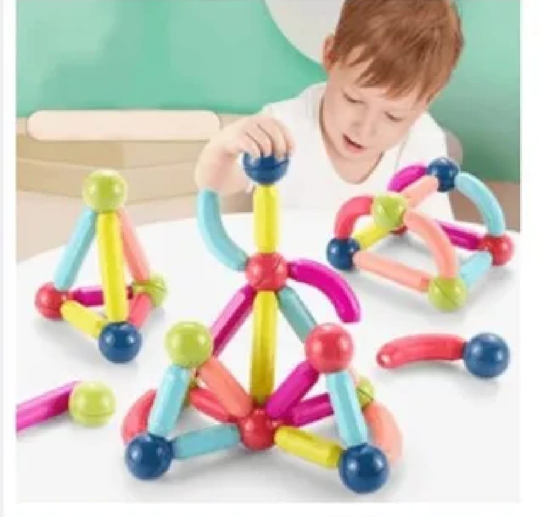 Magnetic Building Blocks Toy Set – 36PCS Magnet Balls & Rods STEM Educational Learning Toys for Kids Age 3+