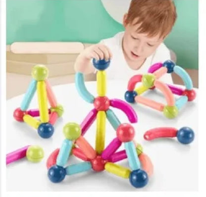 Magnetic Building Blocks Toy Set – 36PCS Magnet Balls & Rods STEM Educational Learning Toys for Kids Age 3+