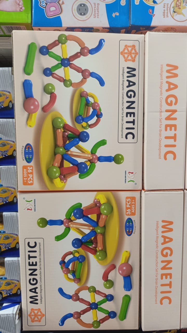 Magnetic Building Blocks Toy Set – 36PCS Magnet Balls & Rods STEM Educational Learning Toys for Kids Age 3+