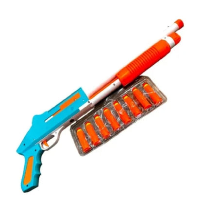 Soft Dart Shell Ejecting Shotgun Toy – Stylish Plastic Blaster with Safe Soft Darts for Kids (24x7 Inches)