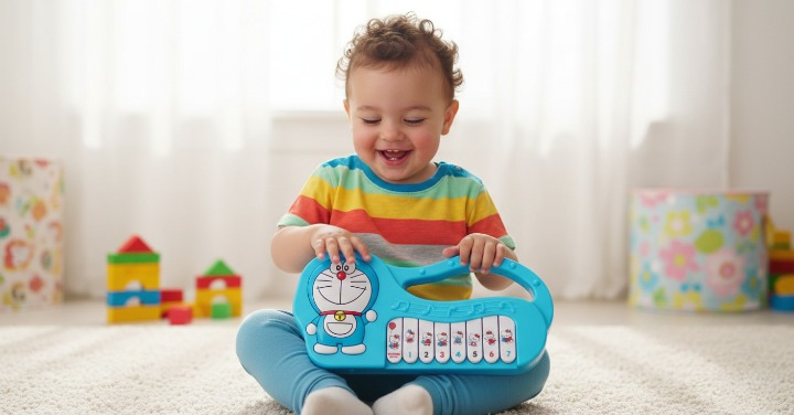 Doraemon Musical Piano for Kids – Educational Piano Toy for Babies & Toddlers with Interactive Music Keys