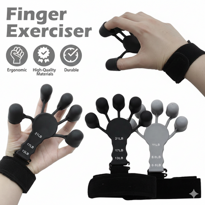 Silicone Gripster Hand Grip Strengthener – Finger Stretcher & Grip Trainer for Gym, Fitness & Hand Exercise