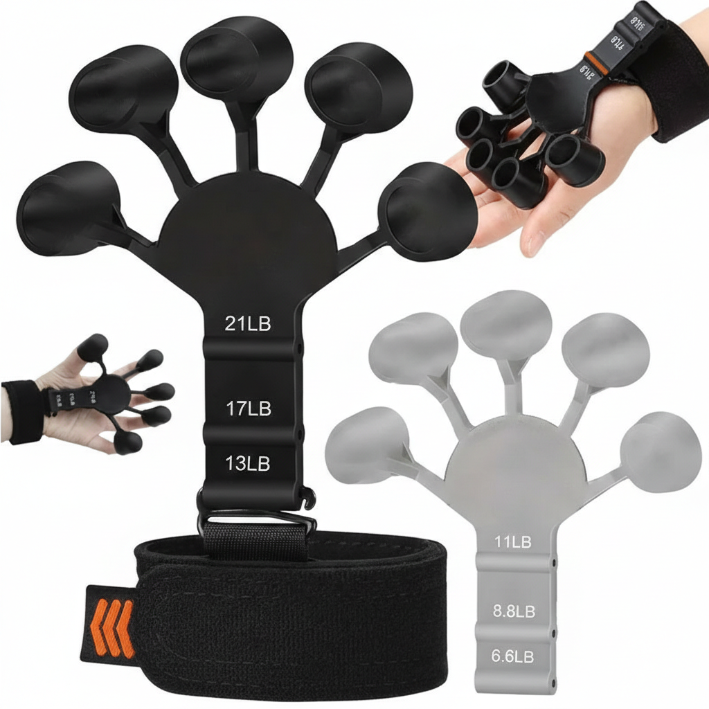 Silicone Gripster Hand Grip Strengthener – Finger Stretcher & Grip Trainer for Gym, Fitness & Hand Exercise