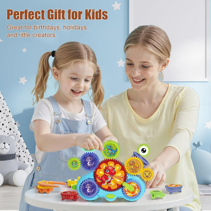 Gears Building Blocks Toy – Creative Puzzle Construction Set for Kids 3+ | STEM Learning Toy for Boys & Girls