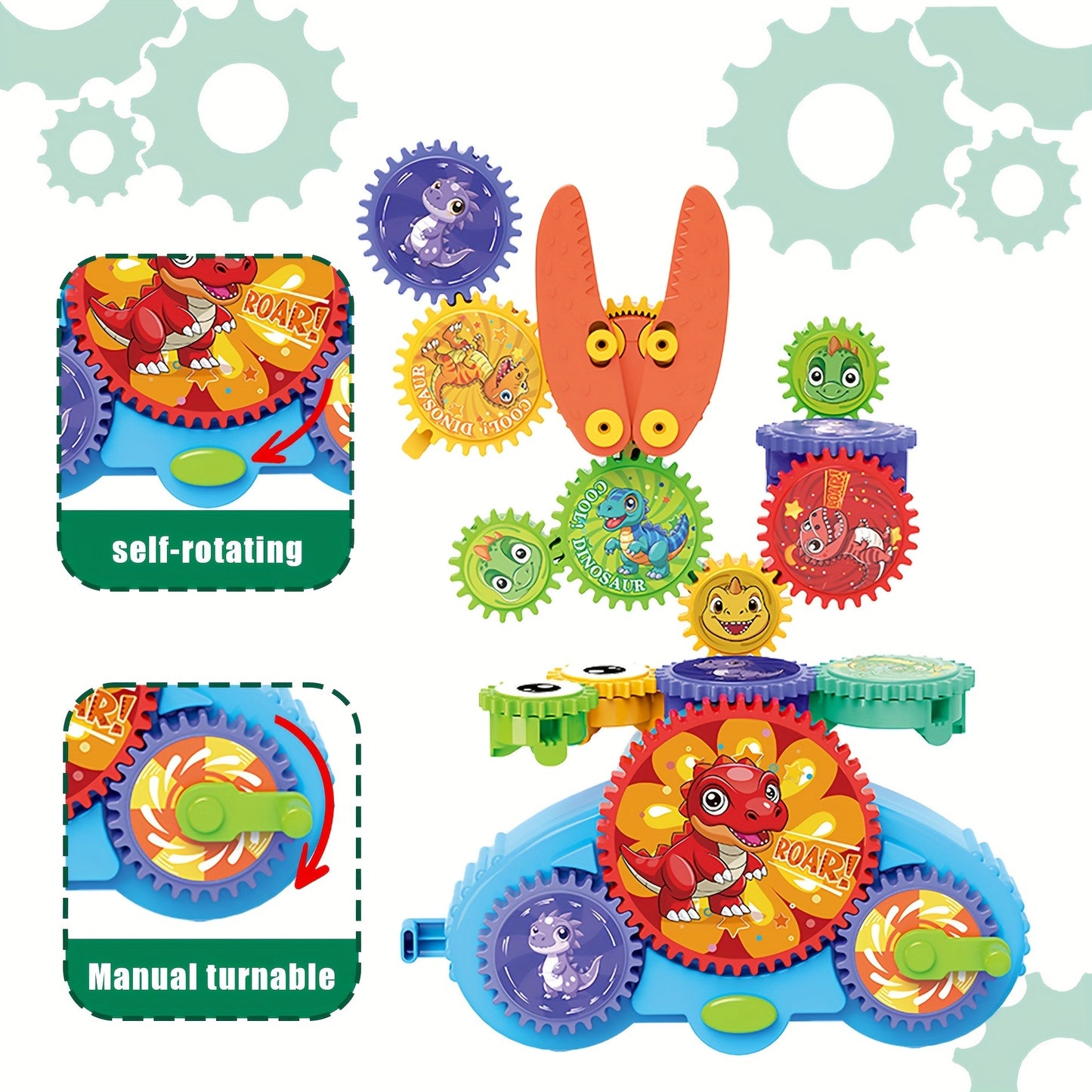 Gears Building Blocks Toy – Creative Puzzle Construction Set for Kids 3+ | STEM Learning Toy for Boys & Girls