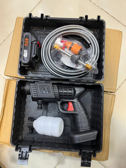Automatic Wireless Car Wash Spray Gun– 48V High Pressure Wireless Foam Jet Washer with Rechargeable Battery
