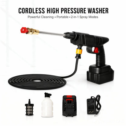 Automatic Wireless Car Wash Spray Gun– 48V High Pressure Wireless Foam Jet Washer with Rechargeable Battery