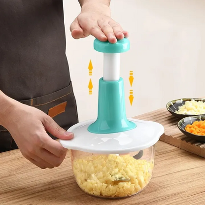 1.5L Push Chopper – Hand Press Manual Food & Vegetable Chopper for Multipurpose Kitchen Use 🥗🔪