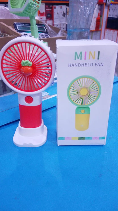 Mini Portable Handheld Fan with Desktop Base – Rechargeable Cute Carrot Personal Cooling Fan for Office, Students & Travel
