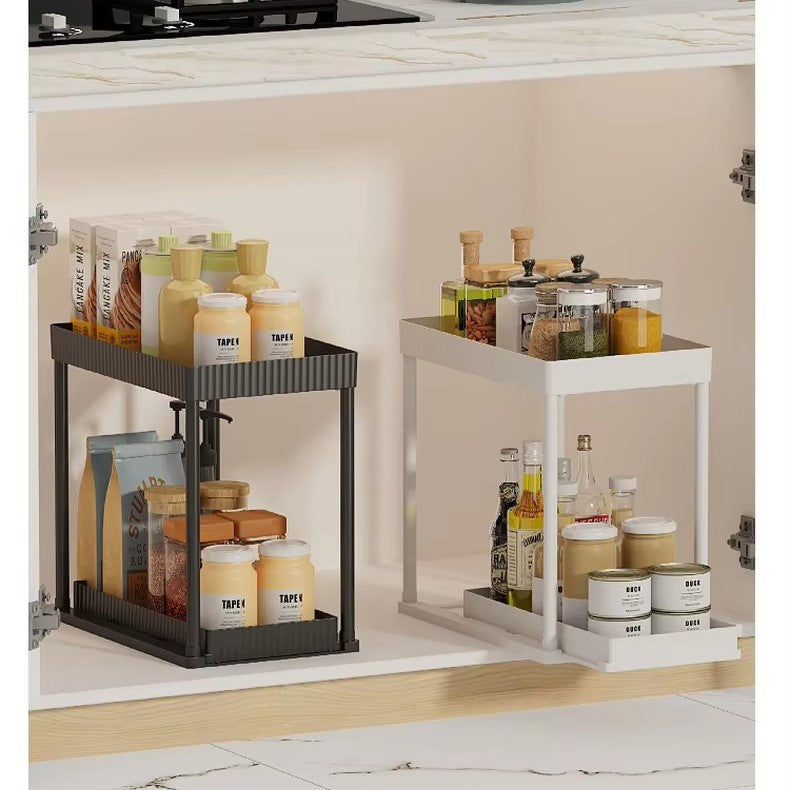 Multi-Functional Kitchen Shelf – Nail-Free Rust-Proof Carbon Steel Kitchen Organizer with Strong Load Bearing 🏠✨