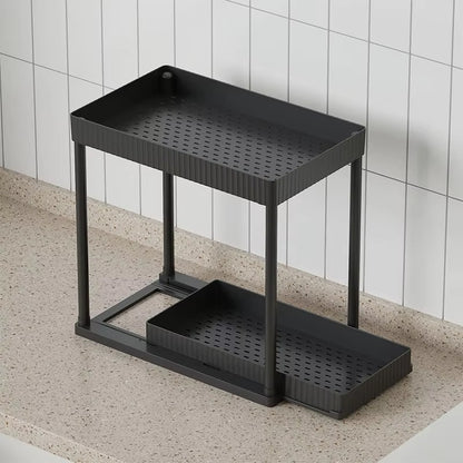 Multi-Functional Kitchen Shelf – Nail-Free Rust-Proof Carbon Steel Kitchen Organizer with Strong Load Bearing 🏠✨