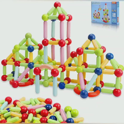Magnetic Building Blocks Toy Set – 36PCS Magnet Balls & Rods STEM Educational Learning Toys for Kids Age 3+